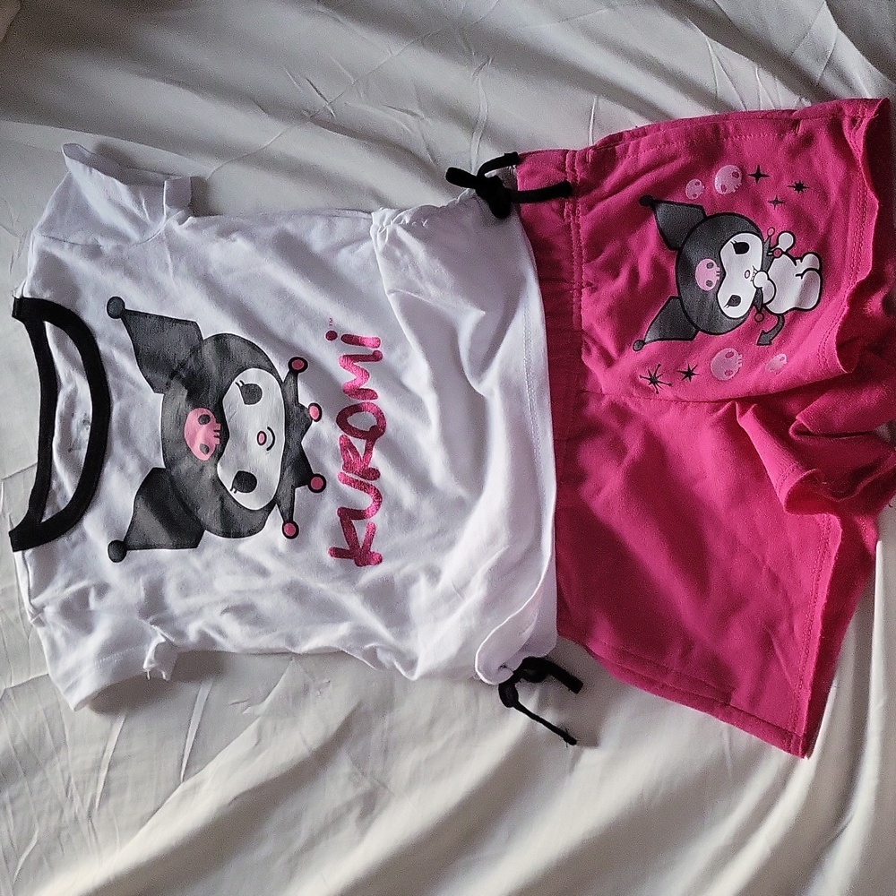 Kuromi Shirt and short bundle XS-4/5